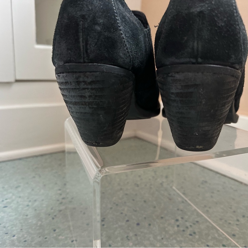 Western Black Suede Ankle Boots - Picture 8 of 10